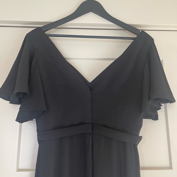 Dresses Flutter Sleeve Bridesmaid Dress With Cascade David Bridal